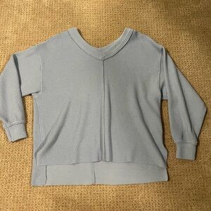 Aerie Light Blue Crossover Sweater